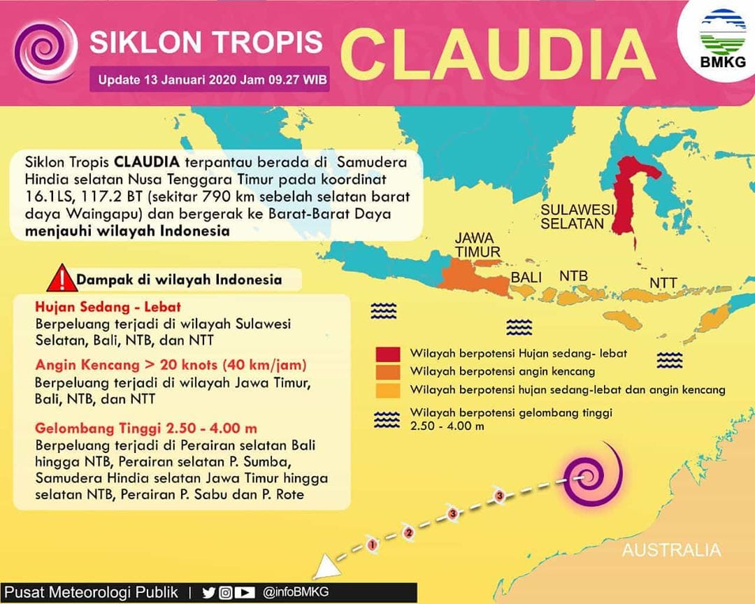 Antisipasi Dampak Siklon Tropis Claudia Dua Hari Ke Depan Radar Kalbar