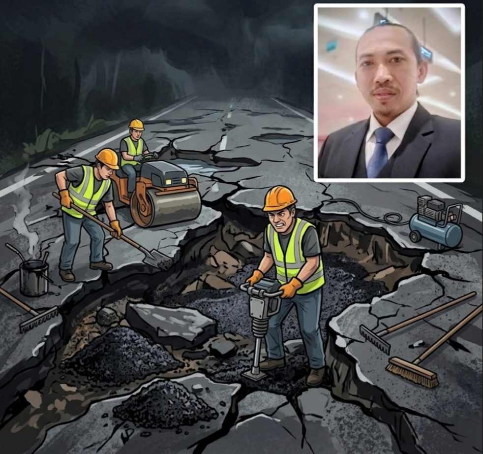 Anggaran Rp 120 Miliar Seolah “Menguap”?, Ruas Jalan Dermaga Ferry Tayan – Teraju Kini Jadi “Proyek Tambal Sulam”